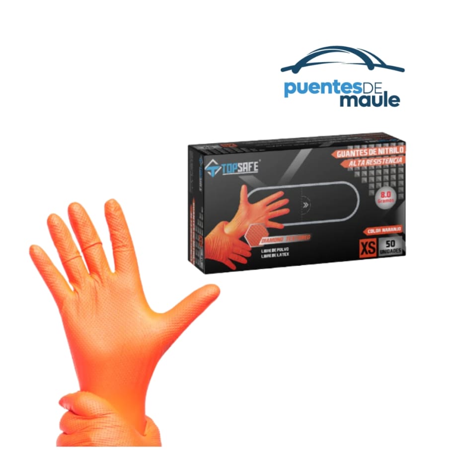 Guantes de Nitrilo Diamantado Topsafe talla L