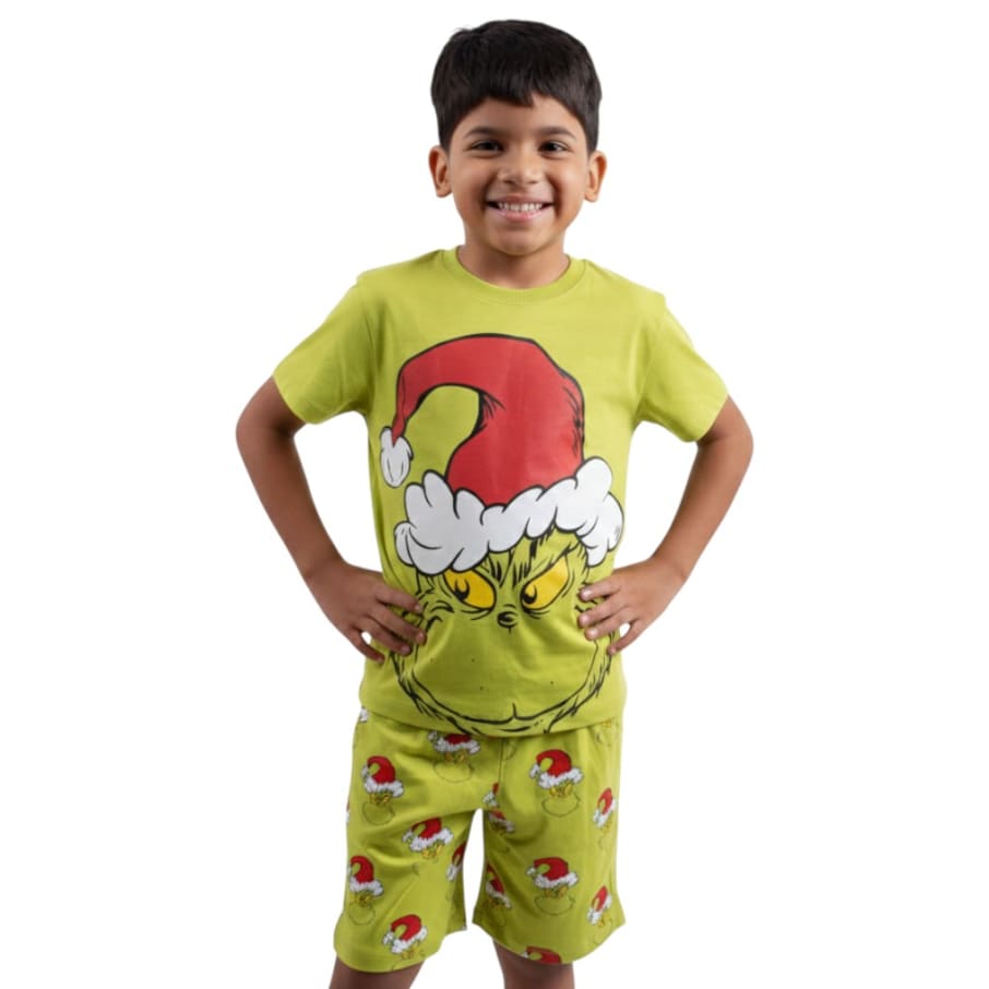PIJAMA NIÑO GRINCH VERDE ALGODÓN
