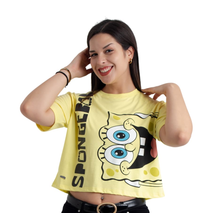 POLO CROP MC BOB SPONJA MUJER ALGODÓN