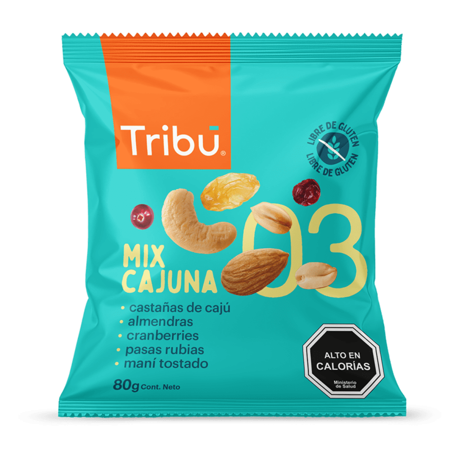 Caja mix cajuna 16 unidades de 80 gramos Marca Tribu