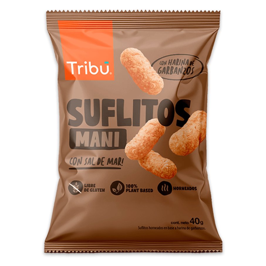 Caja suflito mani 20 unidades de 40 gramos Marca Tribu