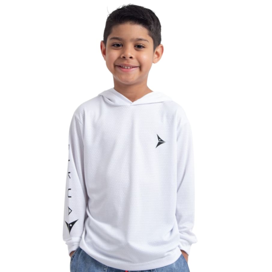 POLO MANGA LARGA INFANTIL BLANCO CON PROTECCION UV PIKUA