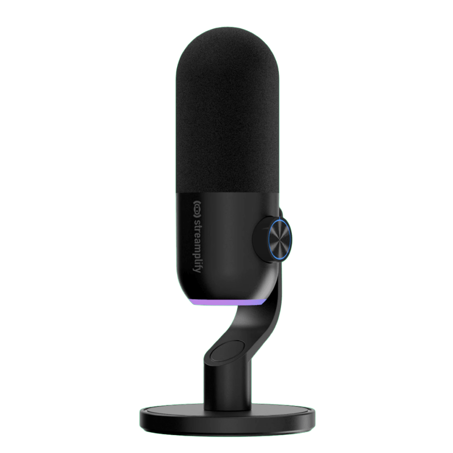 Micrófono Streamplify MIC MINI-48-RGB Cableado con Stand BLACK