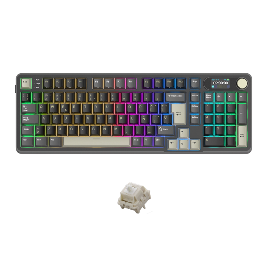 Teclado Royal Kludge RK-S98 Inalambrico PHANTOM - CHARTREUSE SWITCH