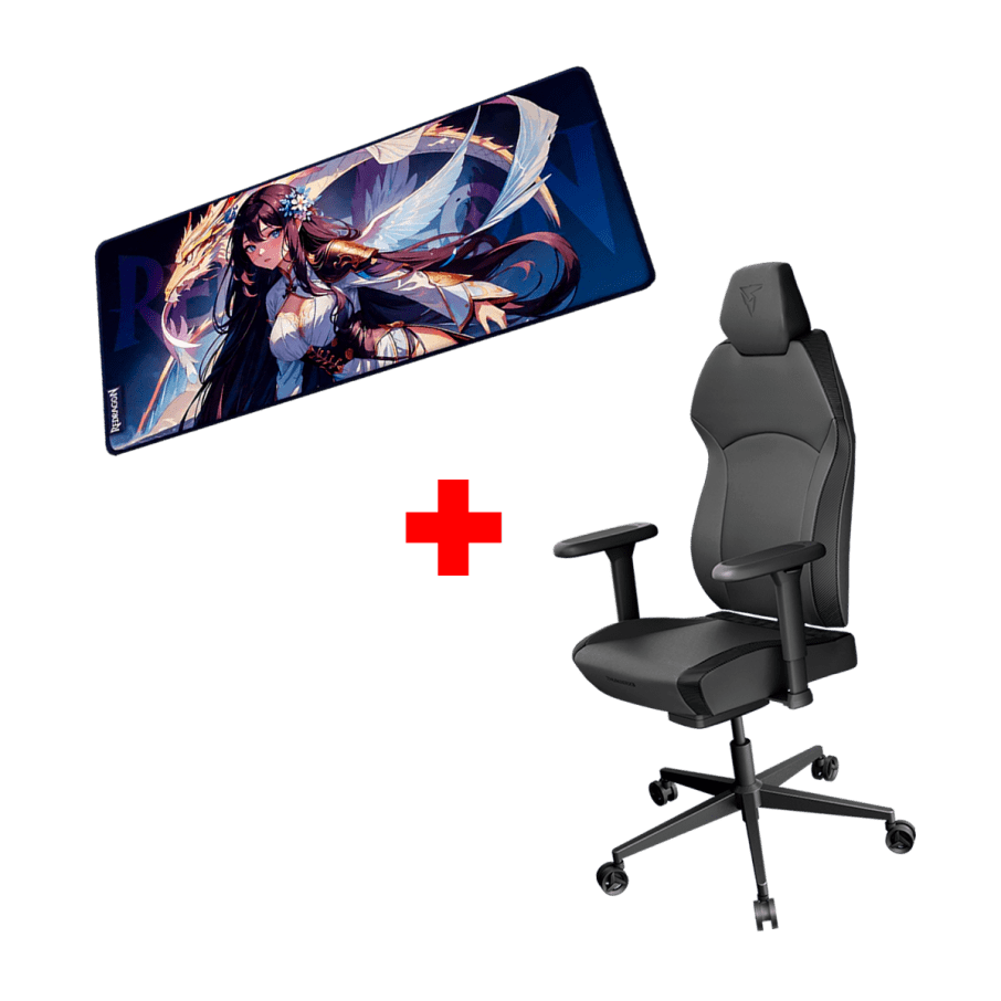 Silla ThunderX3 SOLO 360 Modern Black + P047 Mouse Pad Redragon AK L