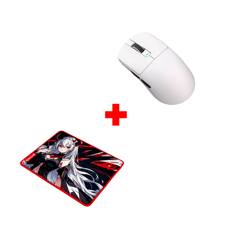 Mouse Royal Kludge M3 Inalambrico PANDA + P047 Mouse Pad Redragon AK S