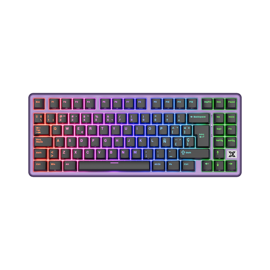 Teclado Royal Kludge RK X87 Cableado BLACKBERRY MOUSSE - CREAMY SWITCH