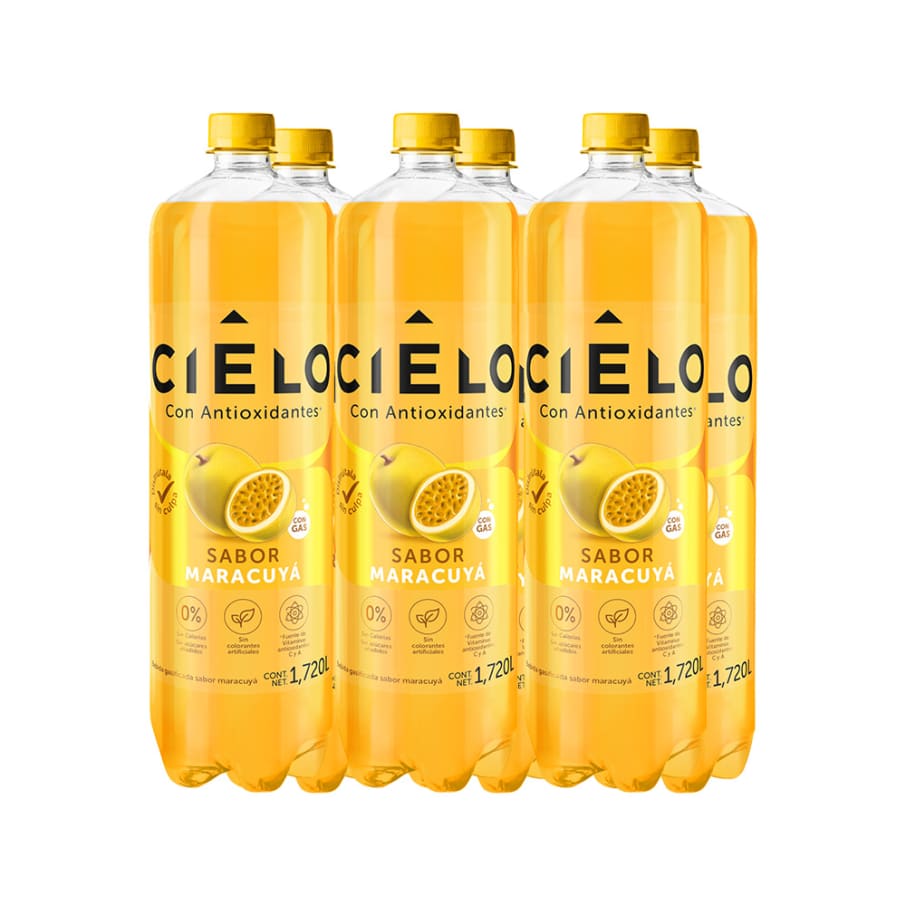 Cielo Con Gas Sabor Maracuya 1.720 Lt