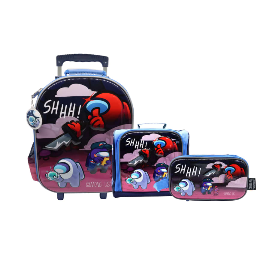SET MALETA CON RUEDAS AMONG US PREMIUMOFICIO