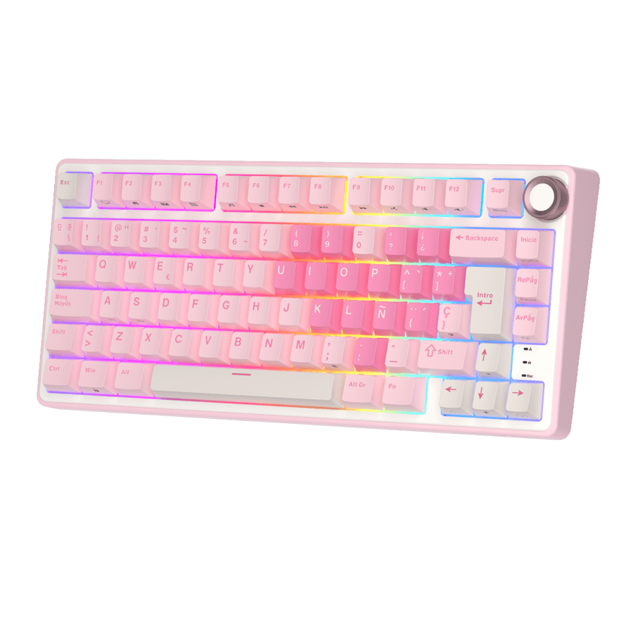 Teclado Royal Kludge RK R75 Cableado PINK MELODY - CREAMY SWITCH