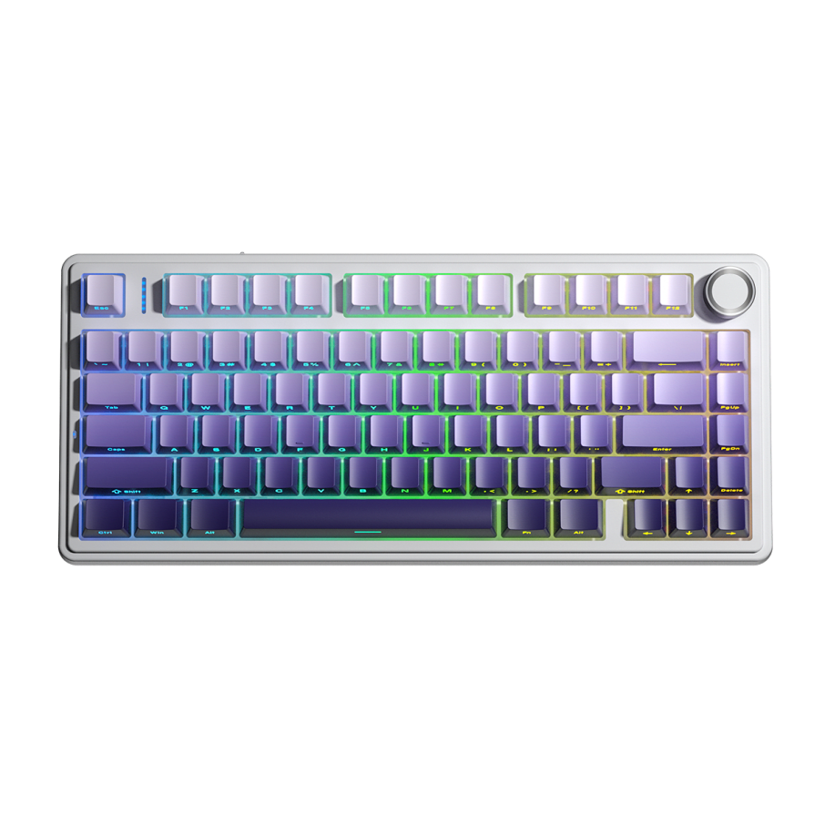Teclado Aula F75 RGB Inalámbrico Inglés GRADIENT PURPLE - STAR VECTOR SWITCH