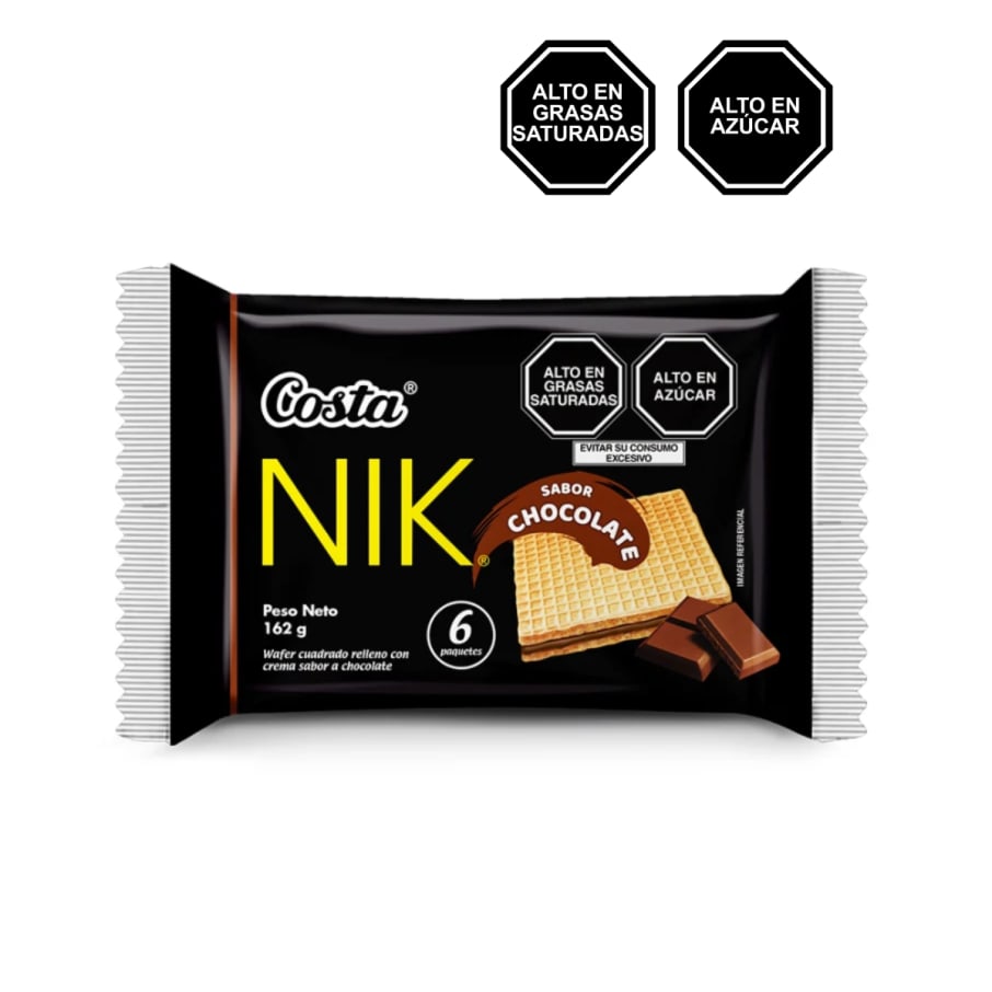 WAFER NIK CHOCOLATE DP 6 UNIDADES 