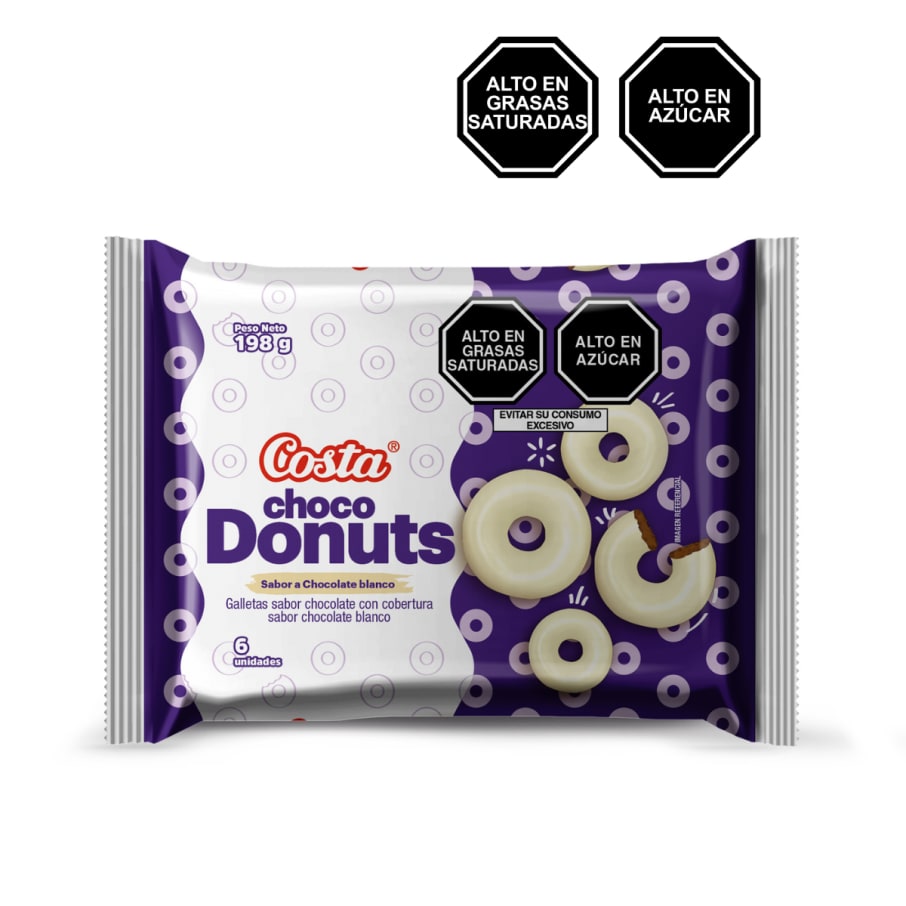 GALLETA CHOCODONUTS BLANCA 14X6X33GR