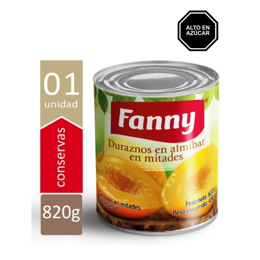 DURAZNOS EN MITADES FANNY 820 GR