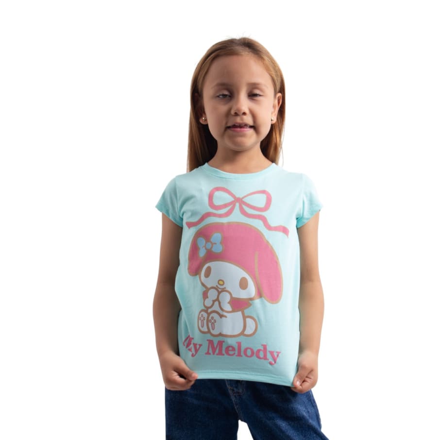 POLO MANGA CORTA NIÑA MY MELODY VERDE ALGODÓN