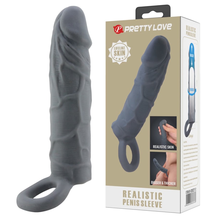 PENIS SLEEVE LARGE BLACK