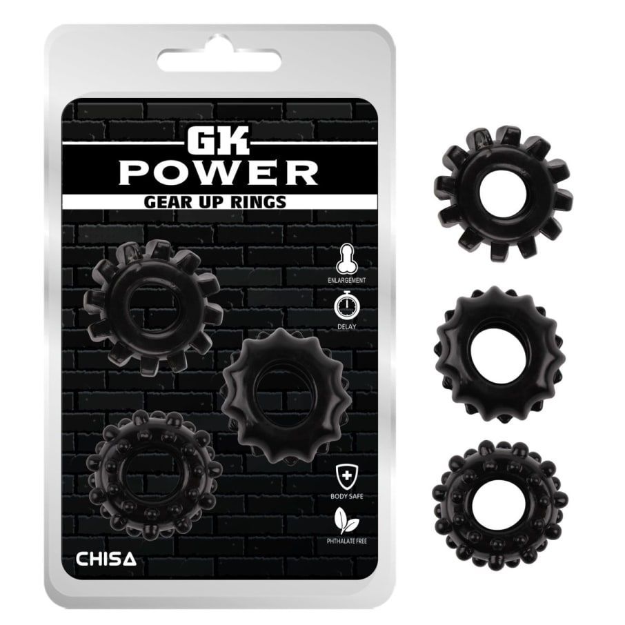 Gear Up Rings-Black 