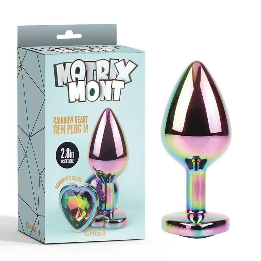 Rainbow Heart Gem Plug M 