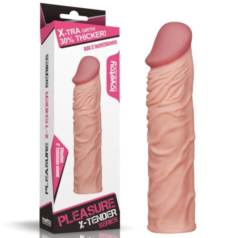 PLEASURE X-TENDER PENIS SLEEVE 52 FLESH