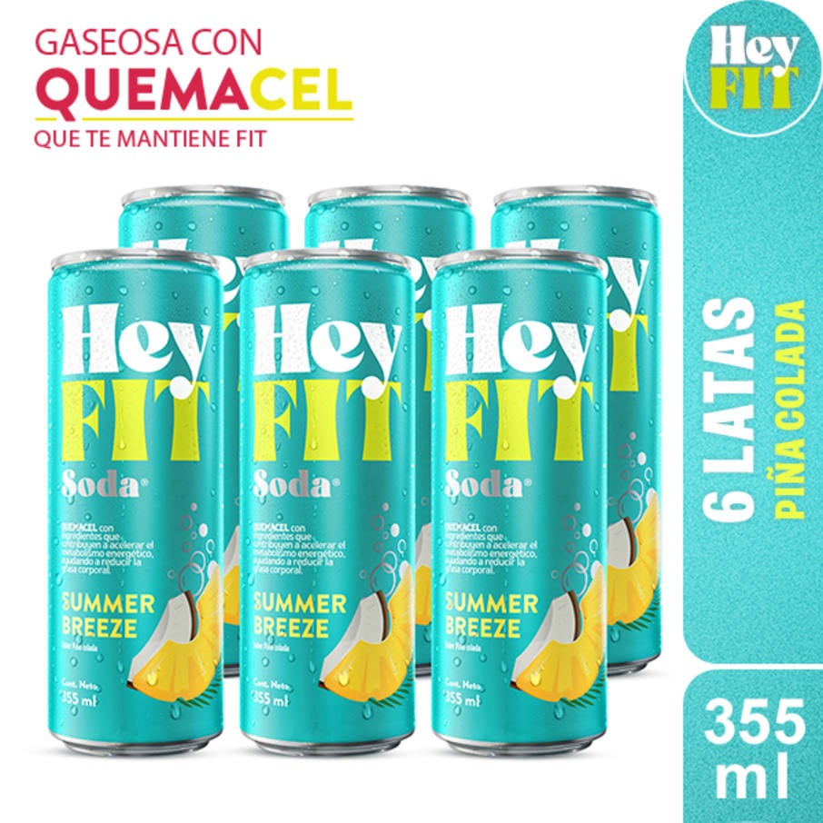 HEY FIT Summer Breeze 355ml Pack 6 Latas