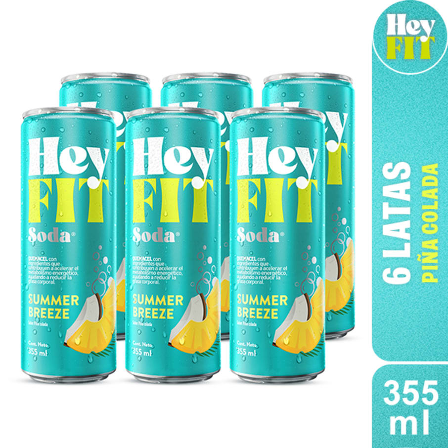 HEY FIT Summer Breeze 355ml Pack 6 Latas
