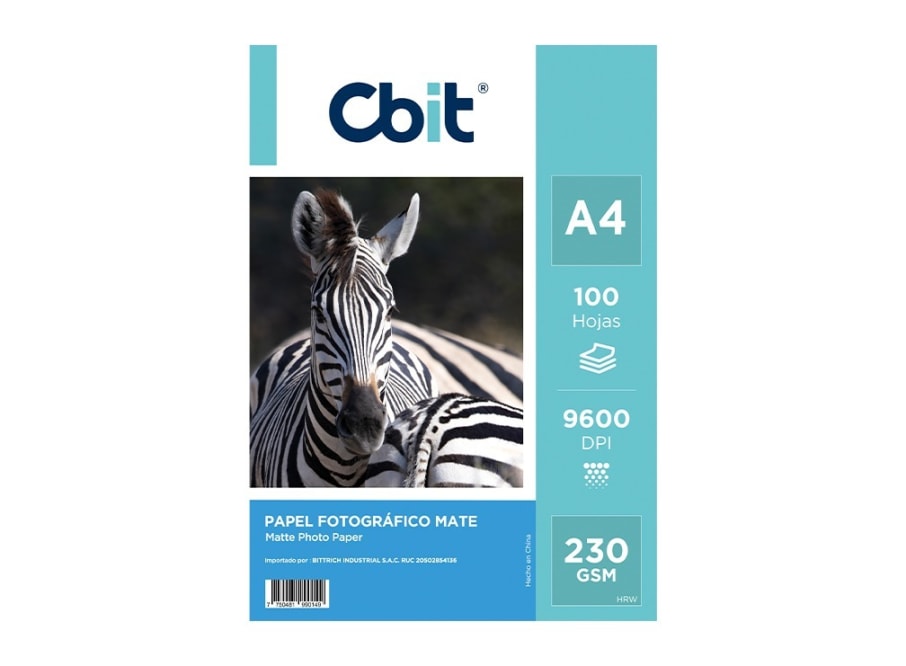 PAQ. 100H. 230GSM PAPEL FOTO A4 MATE