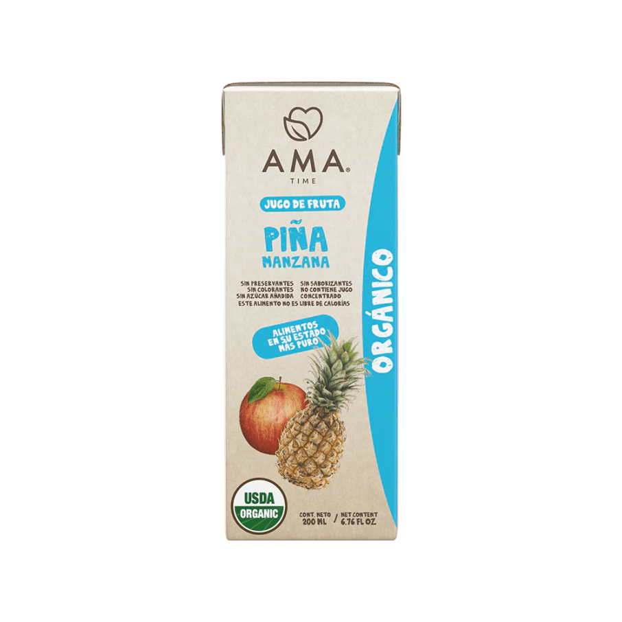 Jugo manzana piña 200 cc Marca Ama