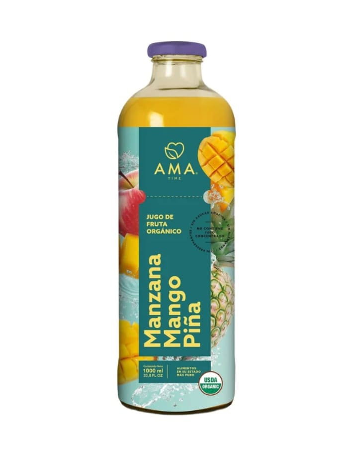 Jugo Manzana mango piña 1 litro Marca Ama