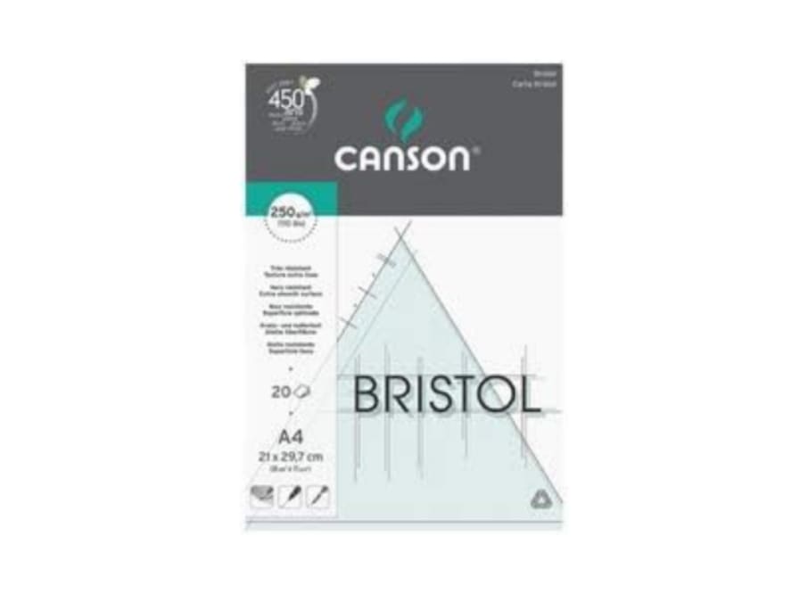 Bloc - Canson - Bristol - 20H. - 250 GSM - A4