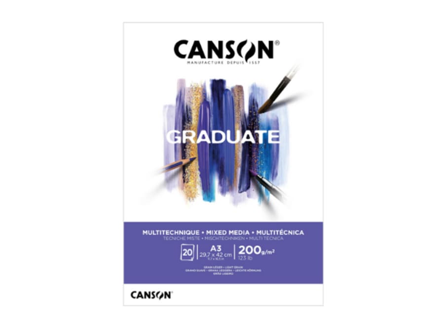 Bloc - Canson - Graduate - 20H. - 200 GSM - A3