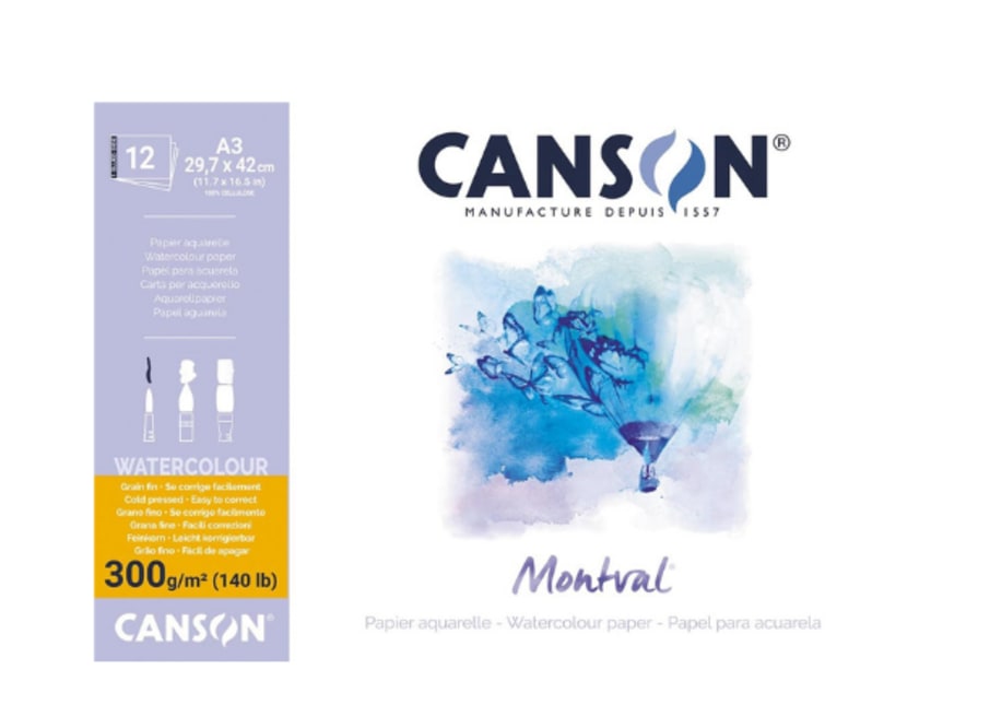 Bloc - Canson - Montval - 12H. - 300 GSM - A3
