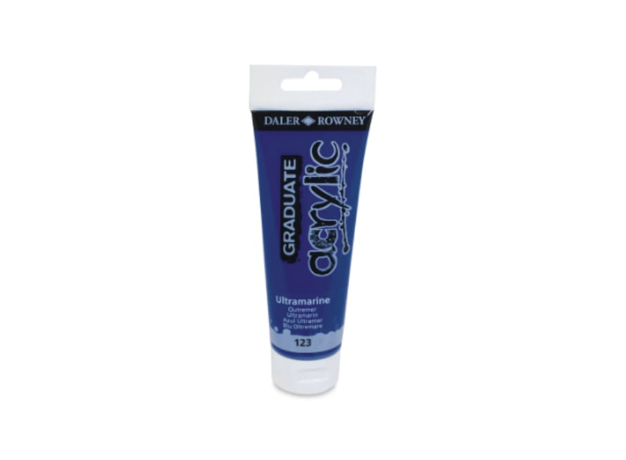 Tubo - Daler Rowney - Graduate Acrylic - 120 mL - Azul Ultramar