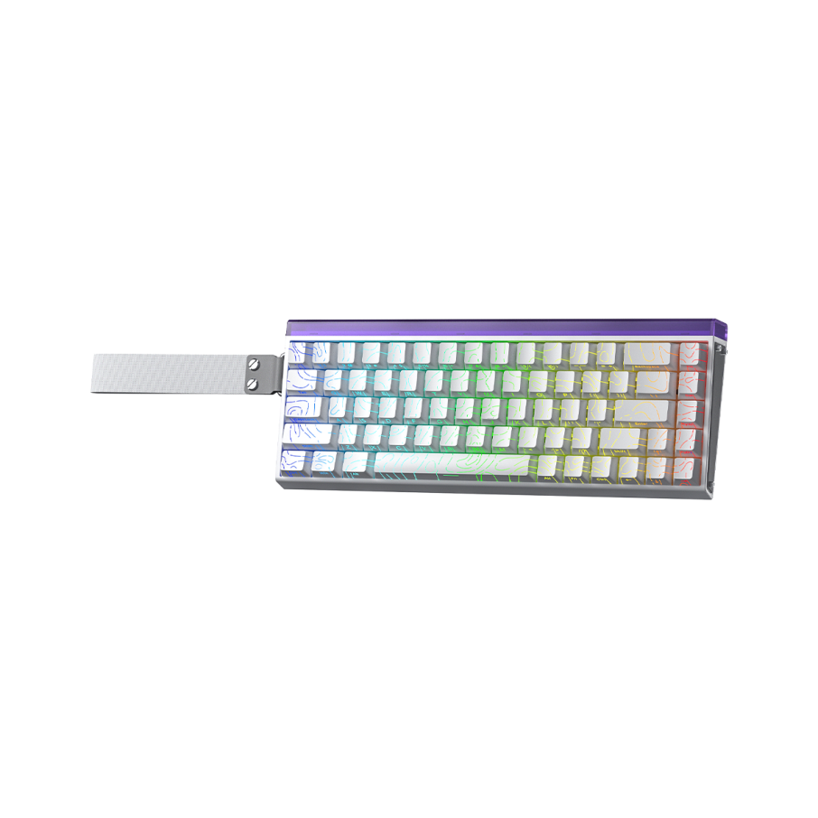 Teclado Aula HERO68HE RGB Cableado Ingles WHITE CONTOUR - BLACK KING MAGNETIC SWITCH