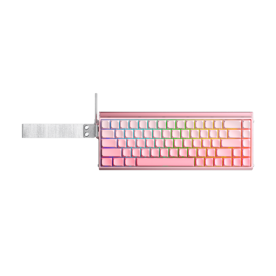 Teclado Aula HERO68HE RGB Cableado Ingles PINK GRADIENT - BLACK KING MAGNETIC SWITCH
