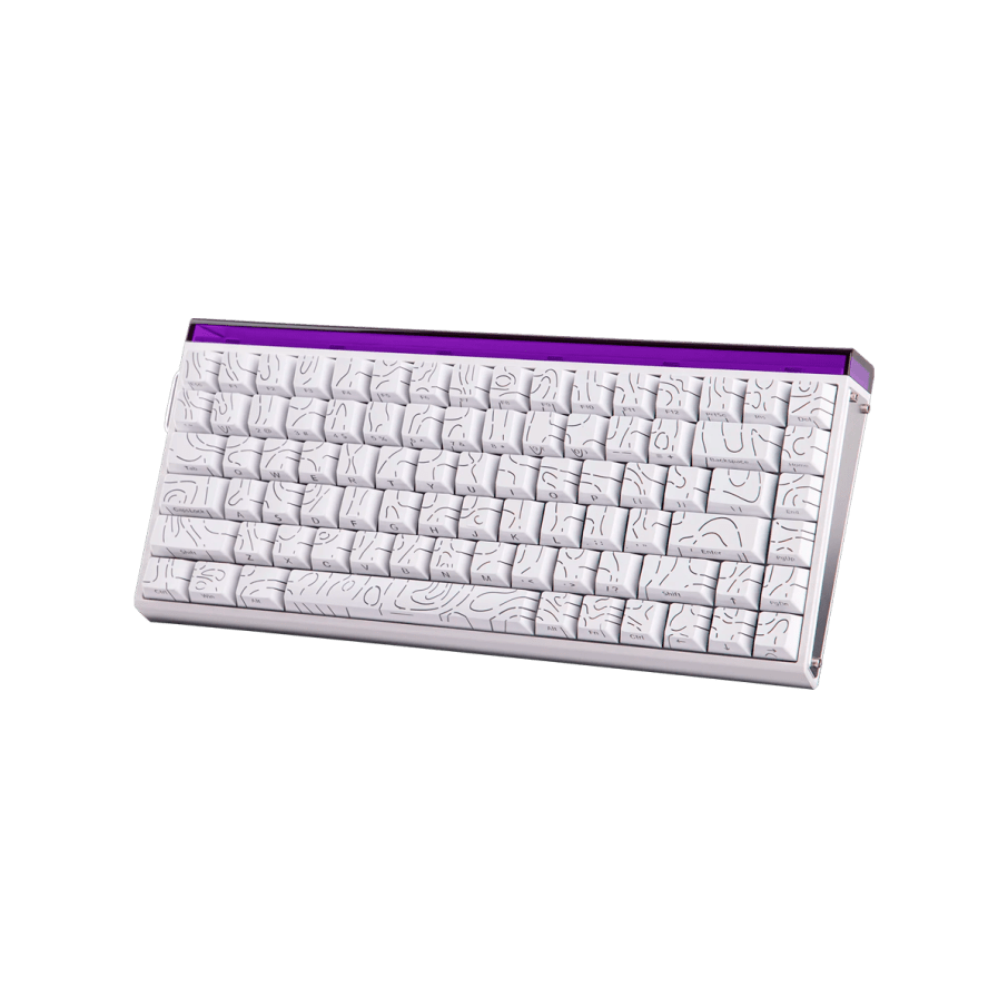 Teclado Aula HERO84HE RGB Cableado Inglés WHITE CONTOUR - BLACK KING MAGNETIC SWITCH
