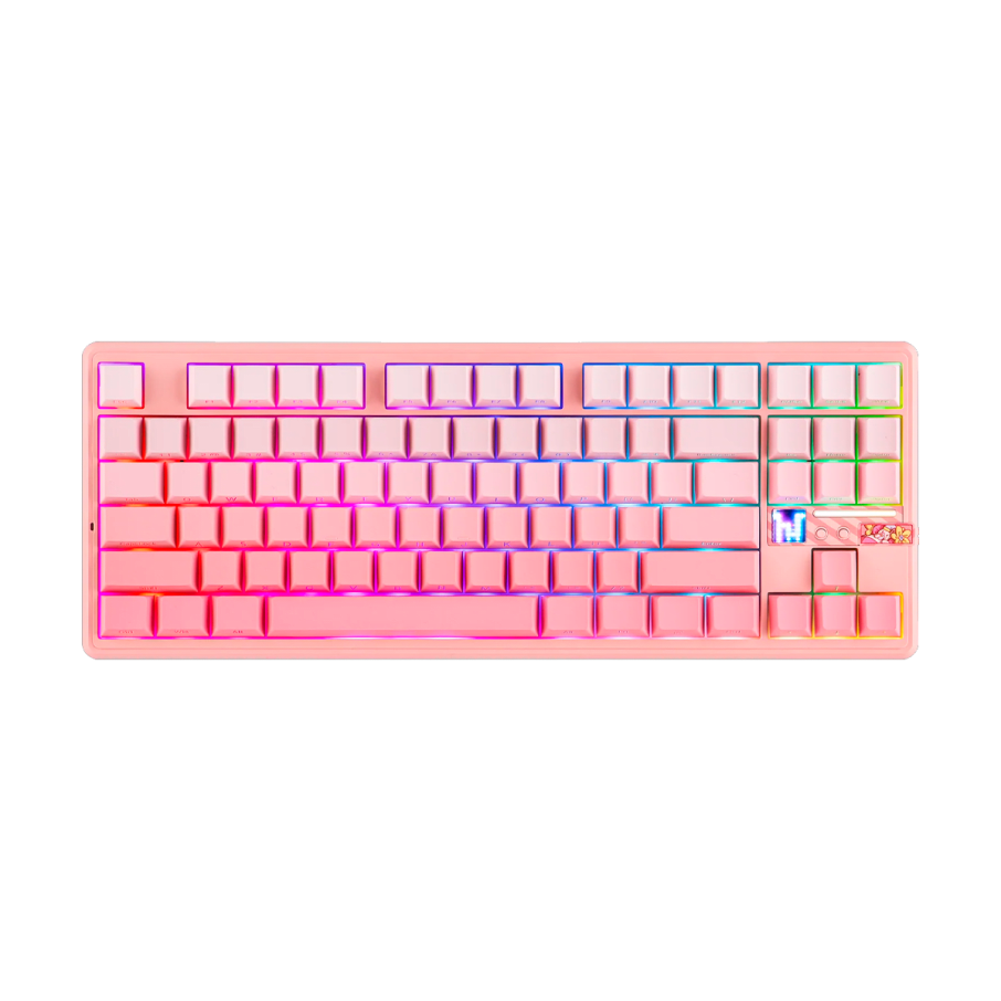Teclado Aula F87 PRO V2 Inalámbrico Inglés GRADIENT PINK - STRAWBERRY MINT SWITCH