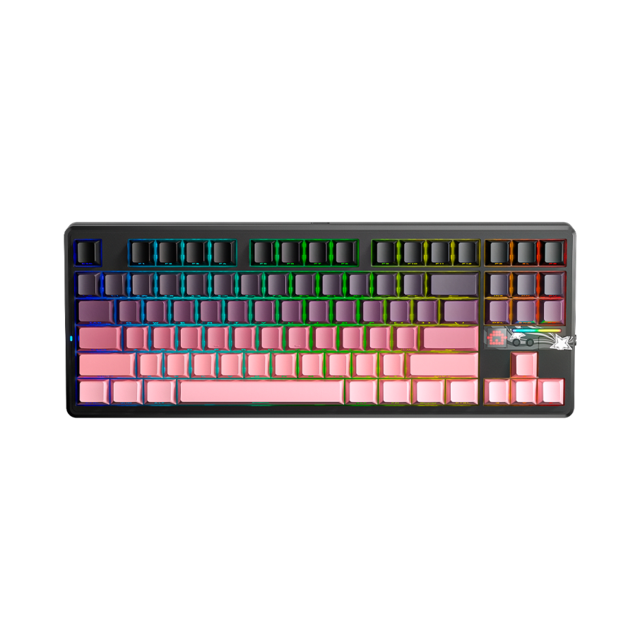 Teclado Aula F87 PRO V2 Inalámbrico Inglés GRADIENT BLACK/PINK - X3 SWITCH