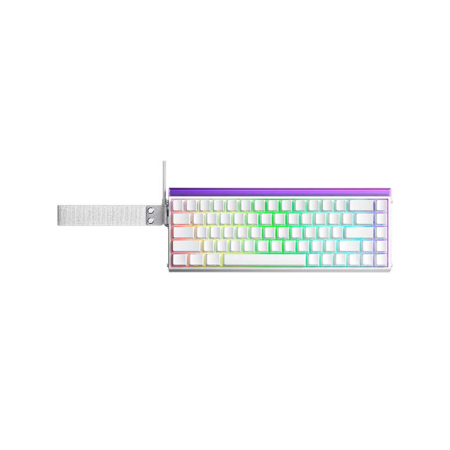 Teclado Aula HERO68HE RGB Cableado Ingles WHITE - DRAGON KING MAGNETIC SWITCH