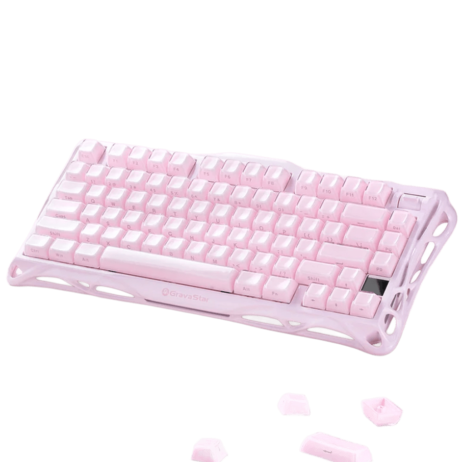 Teclado GravaStar MERCURY K1 Inalámbrico Ingles SAKURA PINK EDICIÓN ESPECIAL