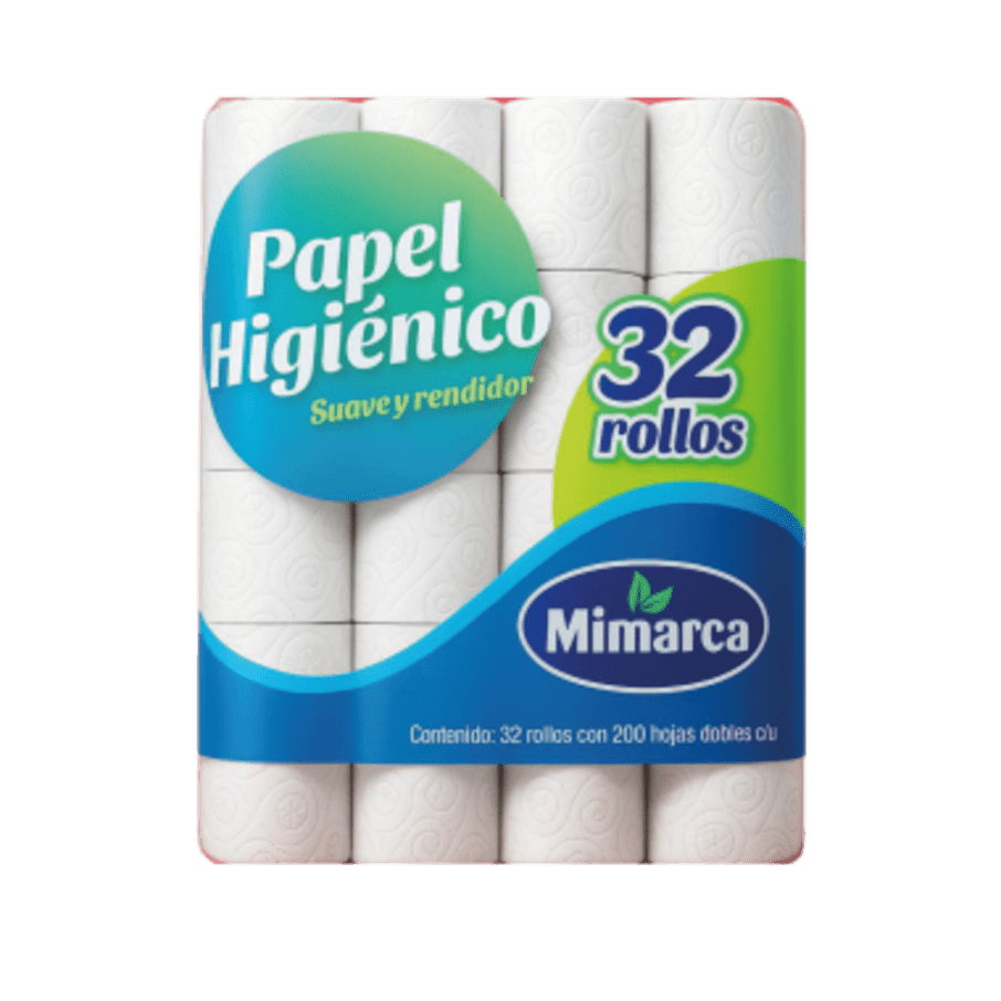 Higienico Mimarca Papel 200 Hojas 32 Rollos