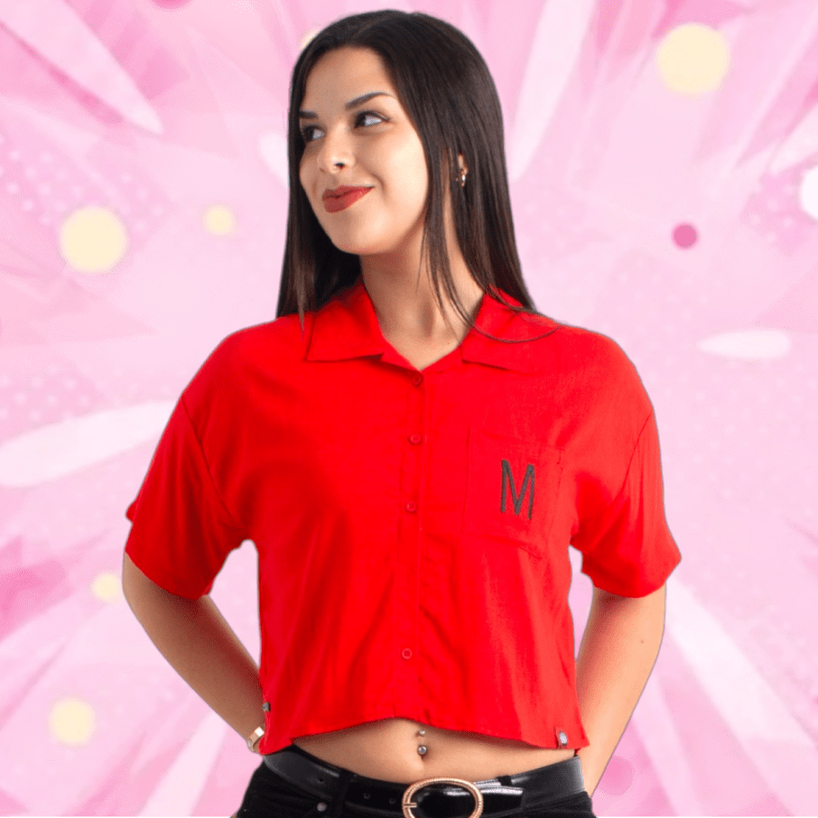 BLUSA MC MUJER MAFALDA ROJO LINO
