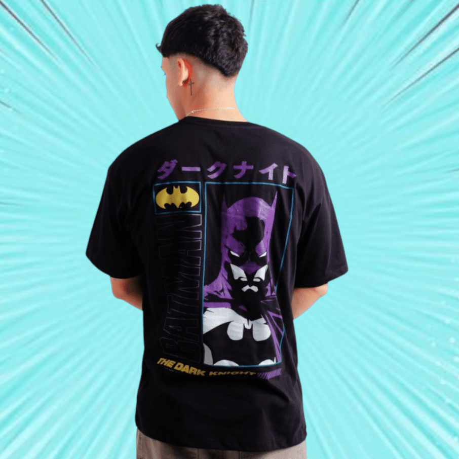 POLO OVERSIZE MC BATMAN HOMBRE ALGODÓN