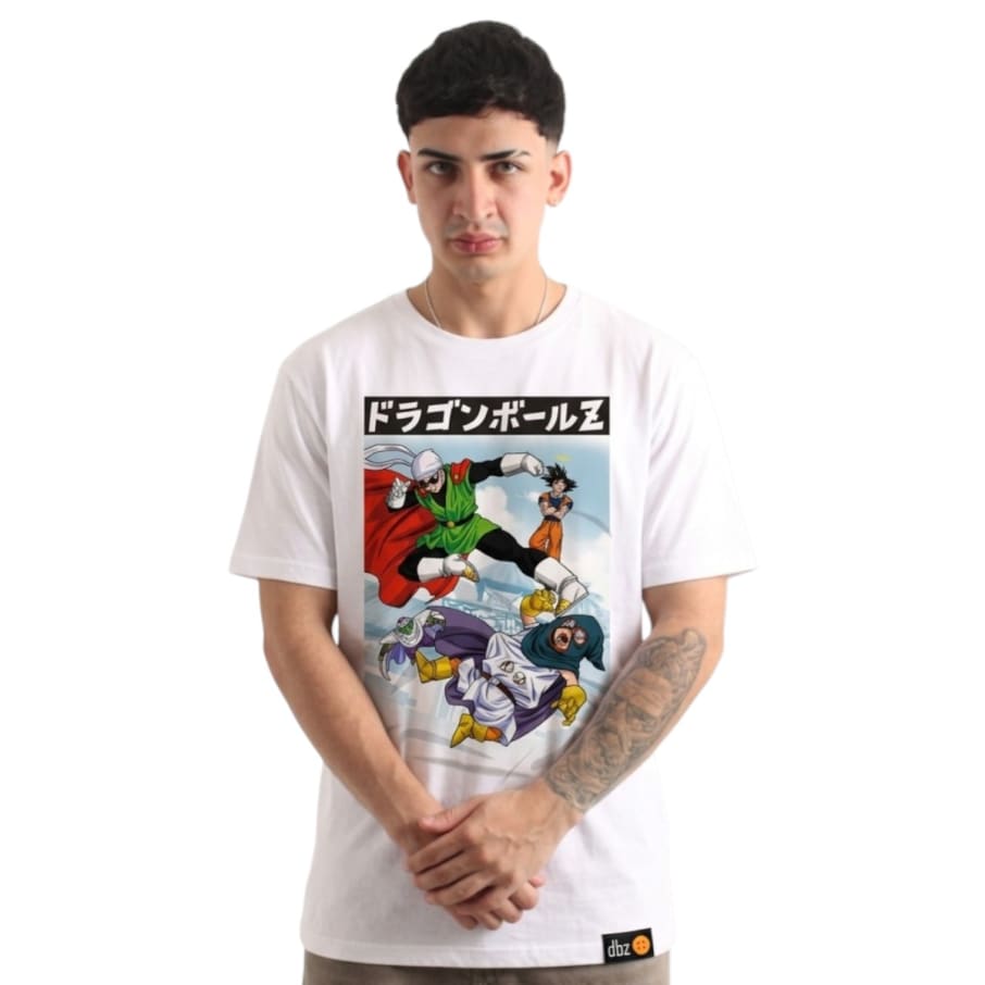 POLO BAS MC DRAGON BALL CABALLERO MARFIL ALGODÓN