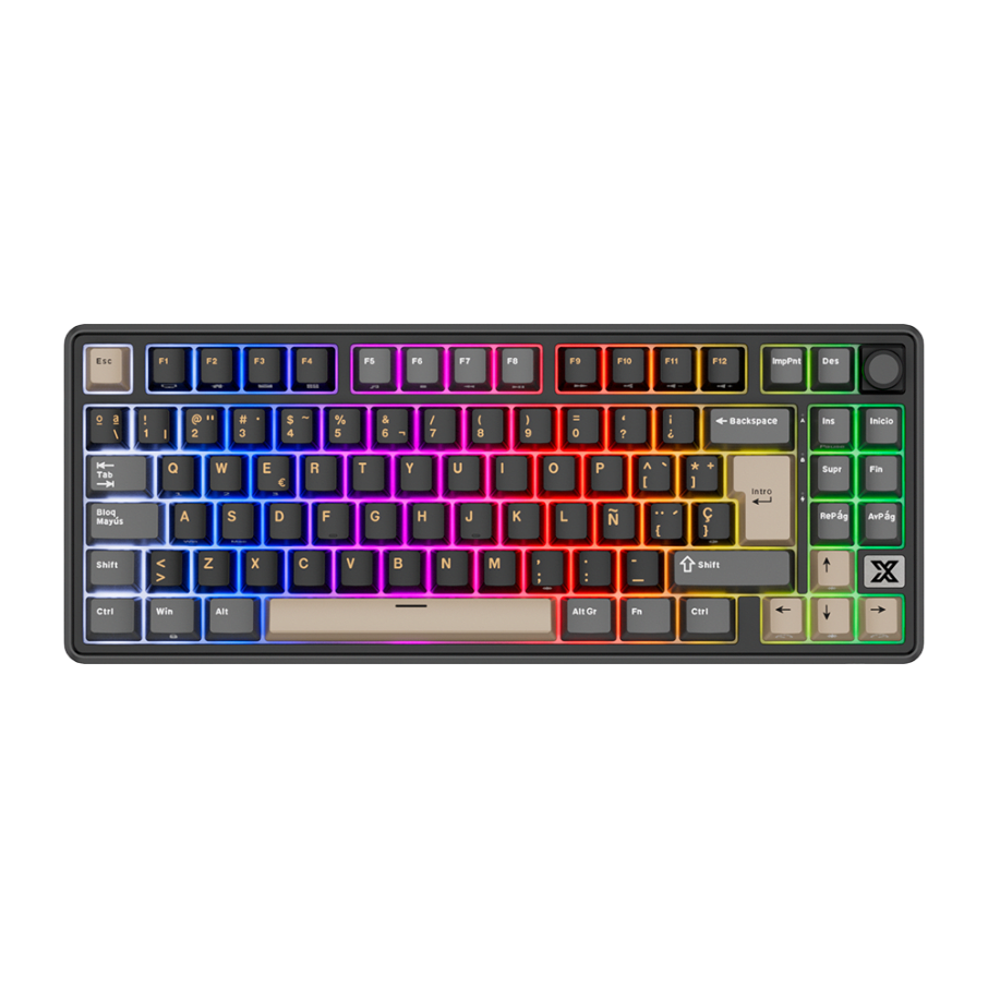 Teclado Royal Kludge RK X87 Cableado PHANTOM - CREAMY SWITCH