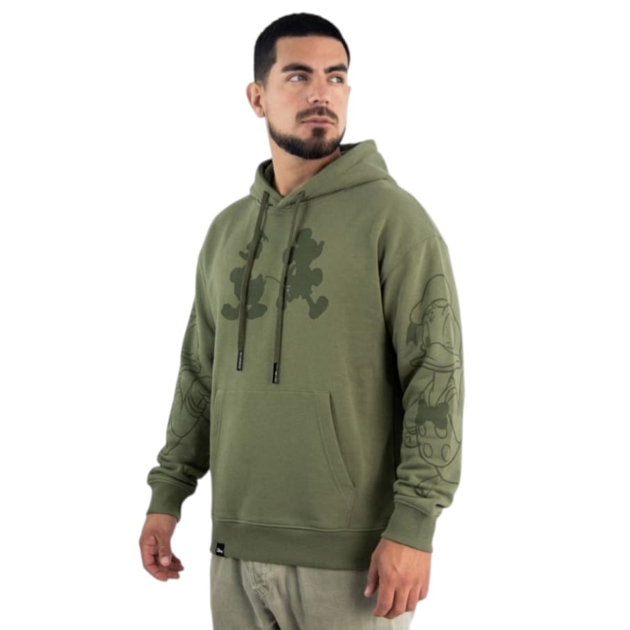 POLERA MODA MICKEY MOUSE VERDE FRANELA HOMBRE