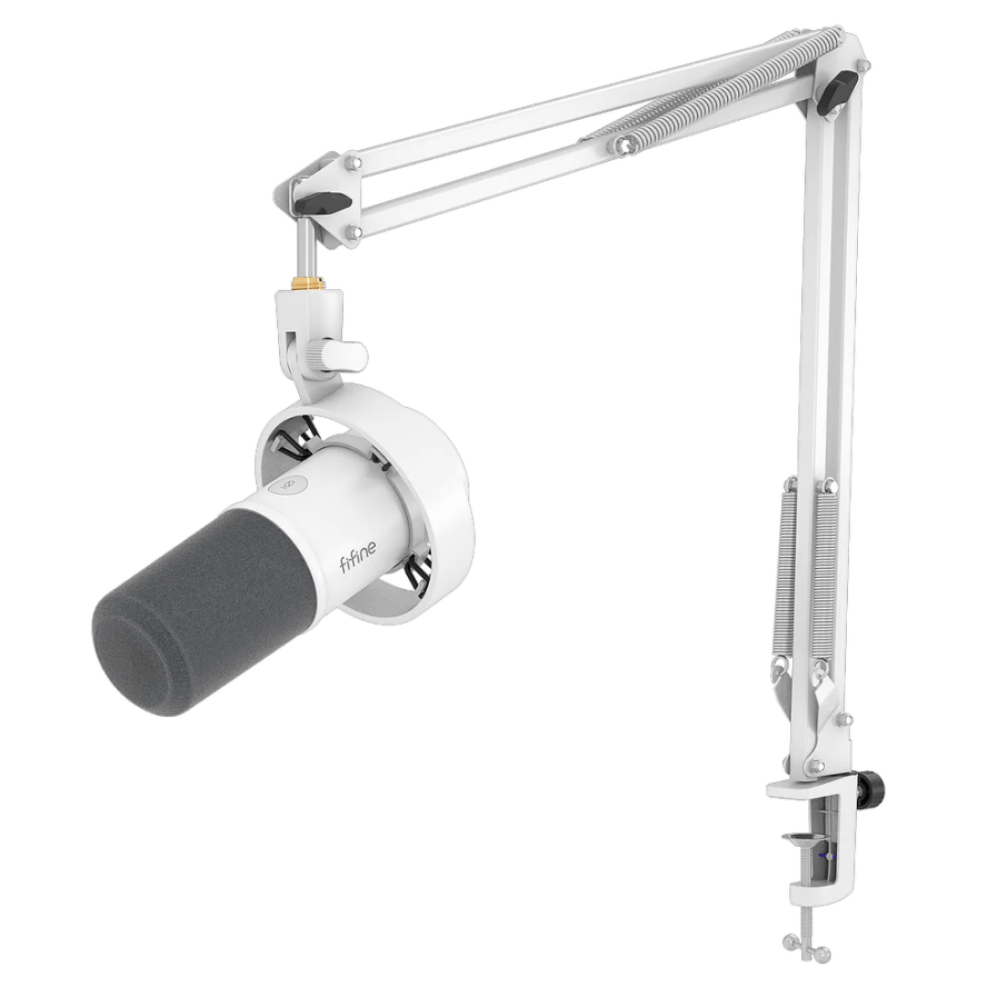 Micrófono Fifine K688CT WHITE Dinámico con Brazo