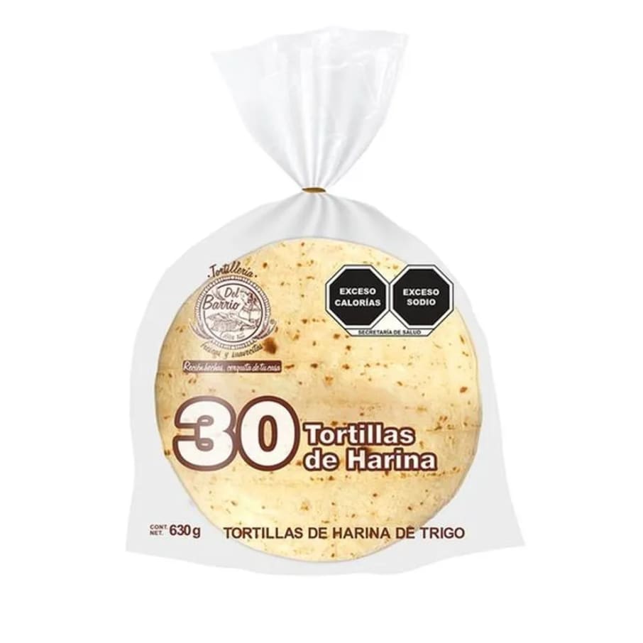 Tortilla de Harina Trigo de Barrio de 30 piezas