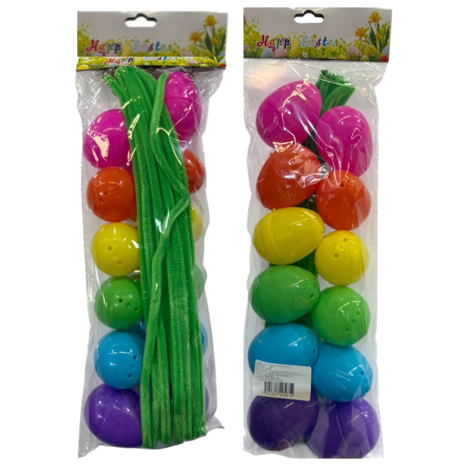 Huevos Pascua brillantes 12 pzs