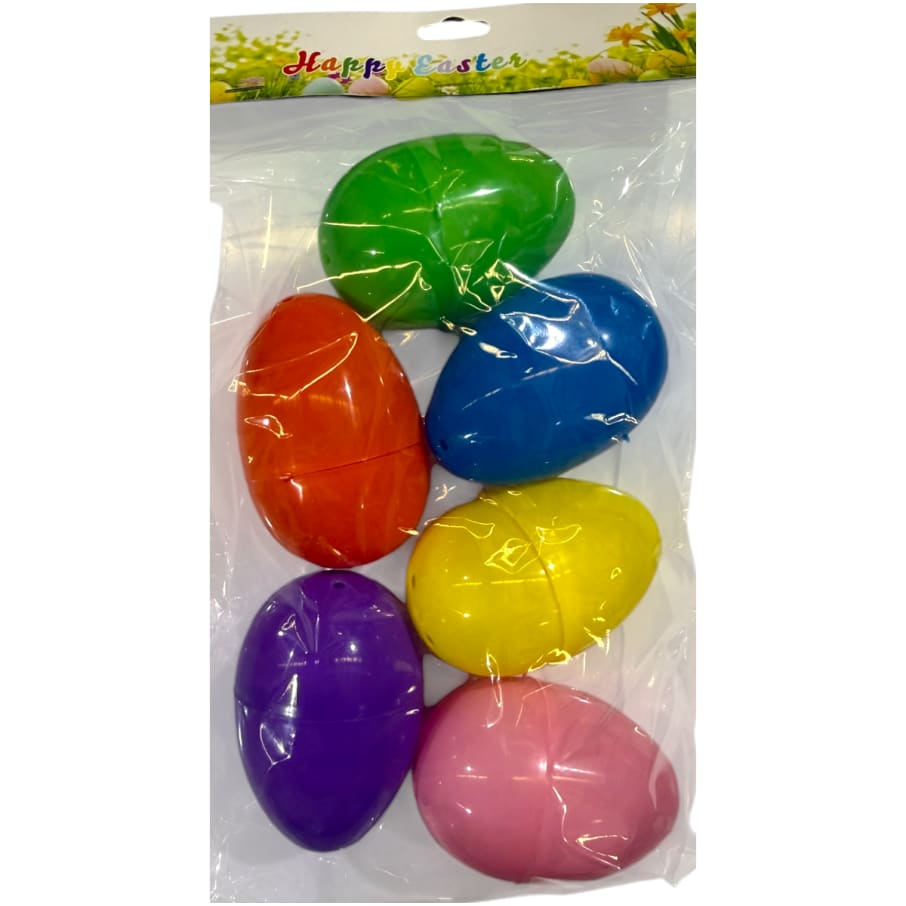 Huevos Pascua liso 6 pzs