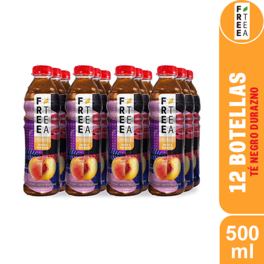 Free Tea Té negro Sabor a Durazno 500ml